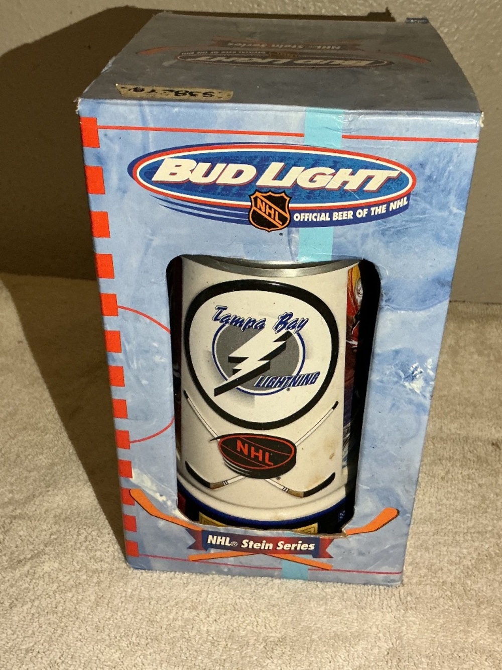 Bud Light NHL Tampa Bay Lightning Lidded Beer Stein Breweriana Collectible